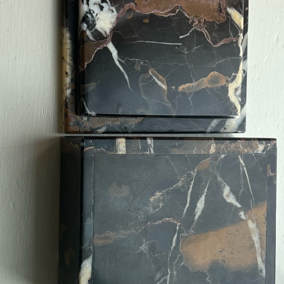 Vintage RARE English Blue John Granite Stone Vase & Box Set - Picture 9 of 16